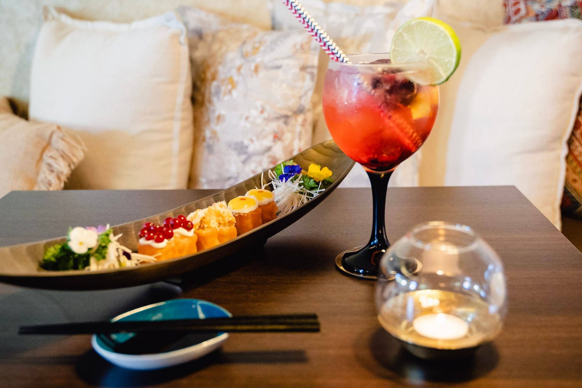 Arranged Food and Objects