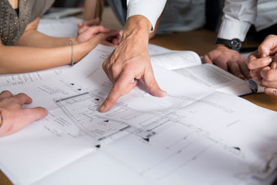 Architects Designing a Commercial Building Construction