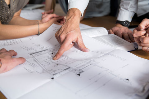 Architects Designing a Commercial Building Construction