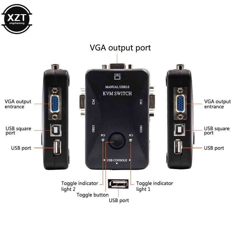 Miniatura: KVM SWITCH USB *2 PUERTOS