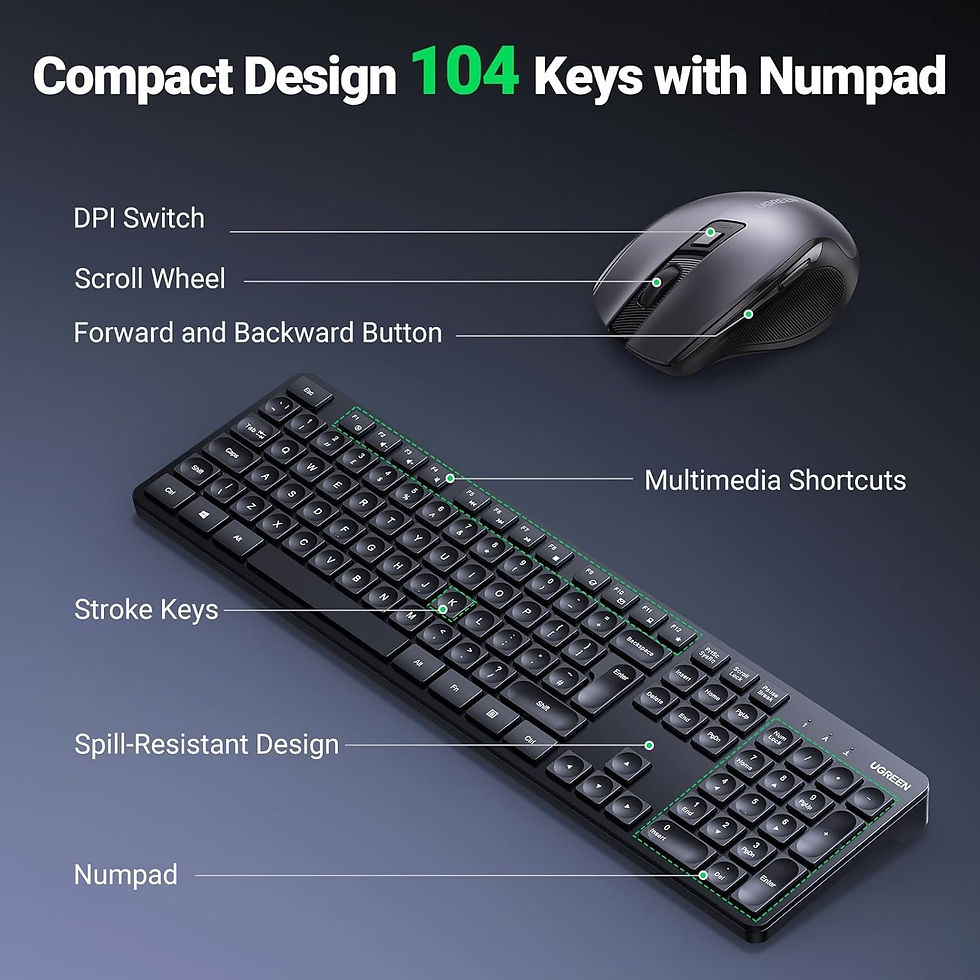 Miniatura: Combo Teclado + Mouse Inalámbrico UGREEN