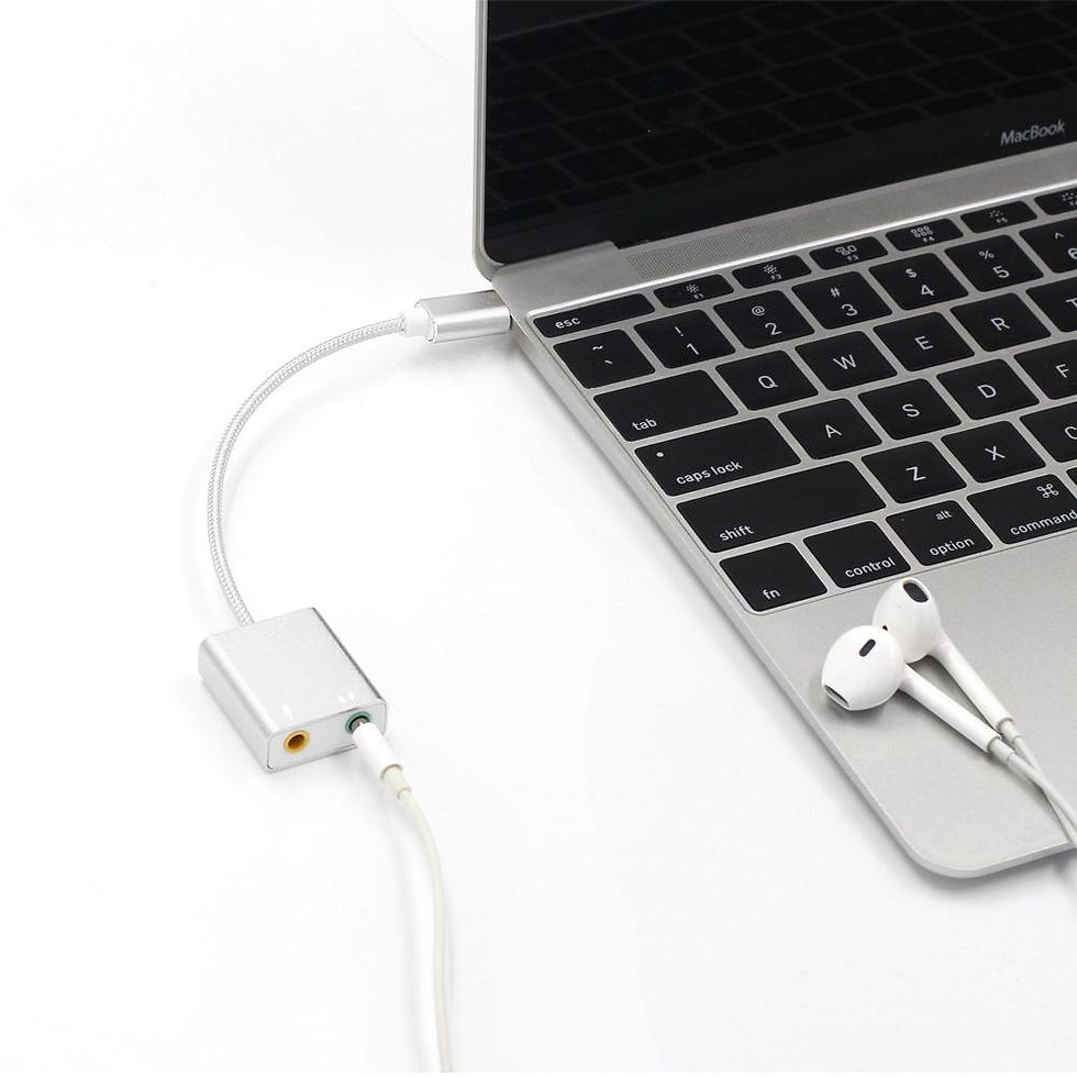 Miniatura: ADAPTADOR DE TARJETA DE SONIDO EXTERNA USB TIPO C
