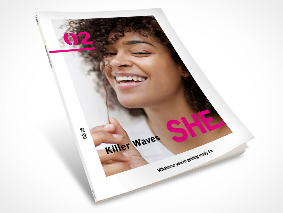 Advertisement for a beauty magazine
