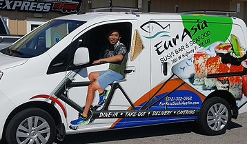 Partial Van Wrap for food delivery van