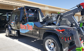 Large Truck graphics on a tow truck