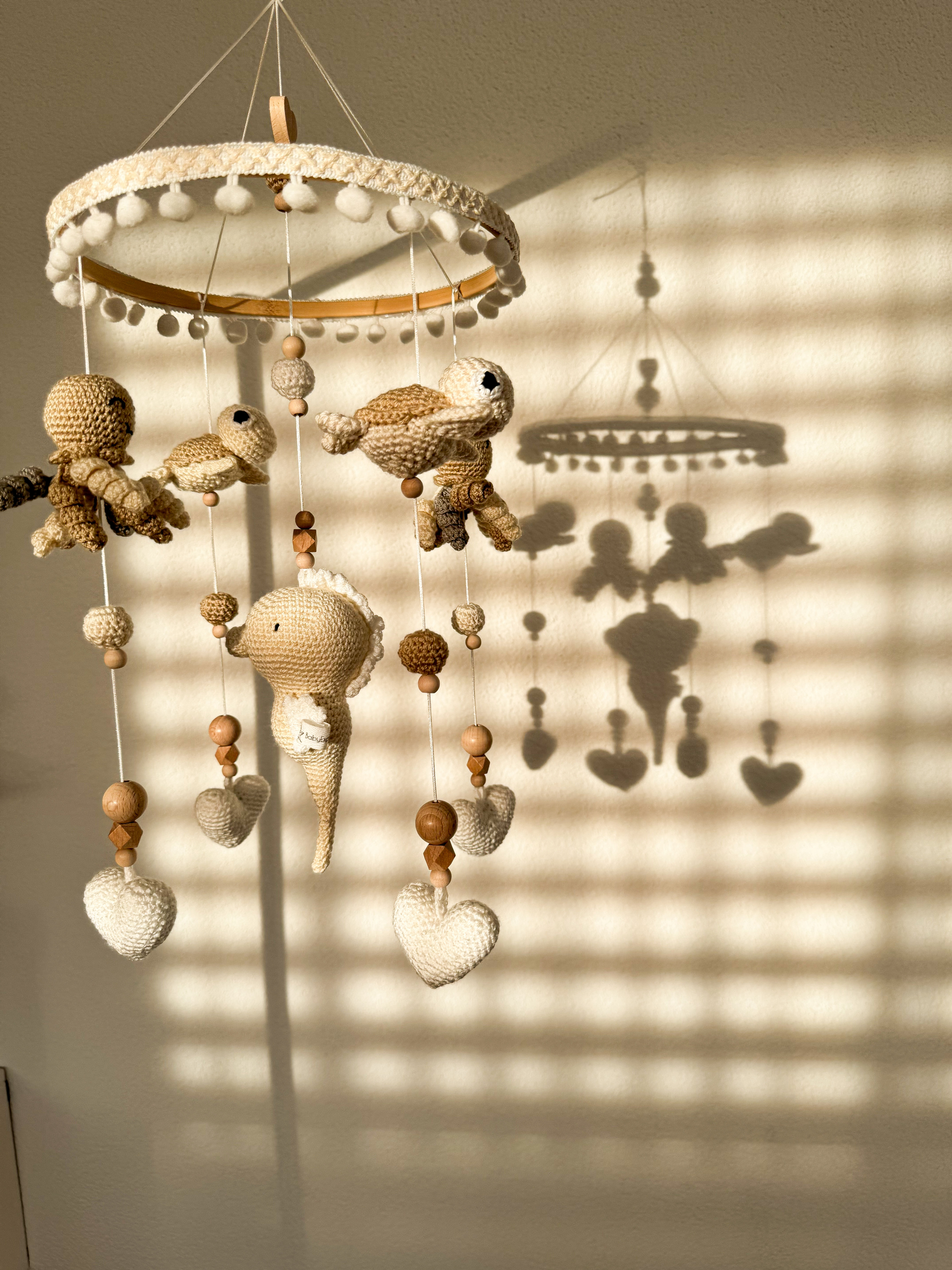 Versandfertig Mobile Karibik beige-creme-weiss