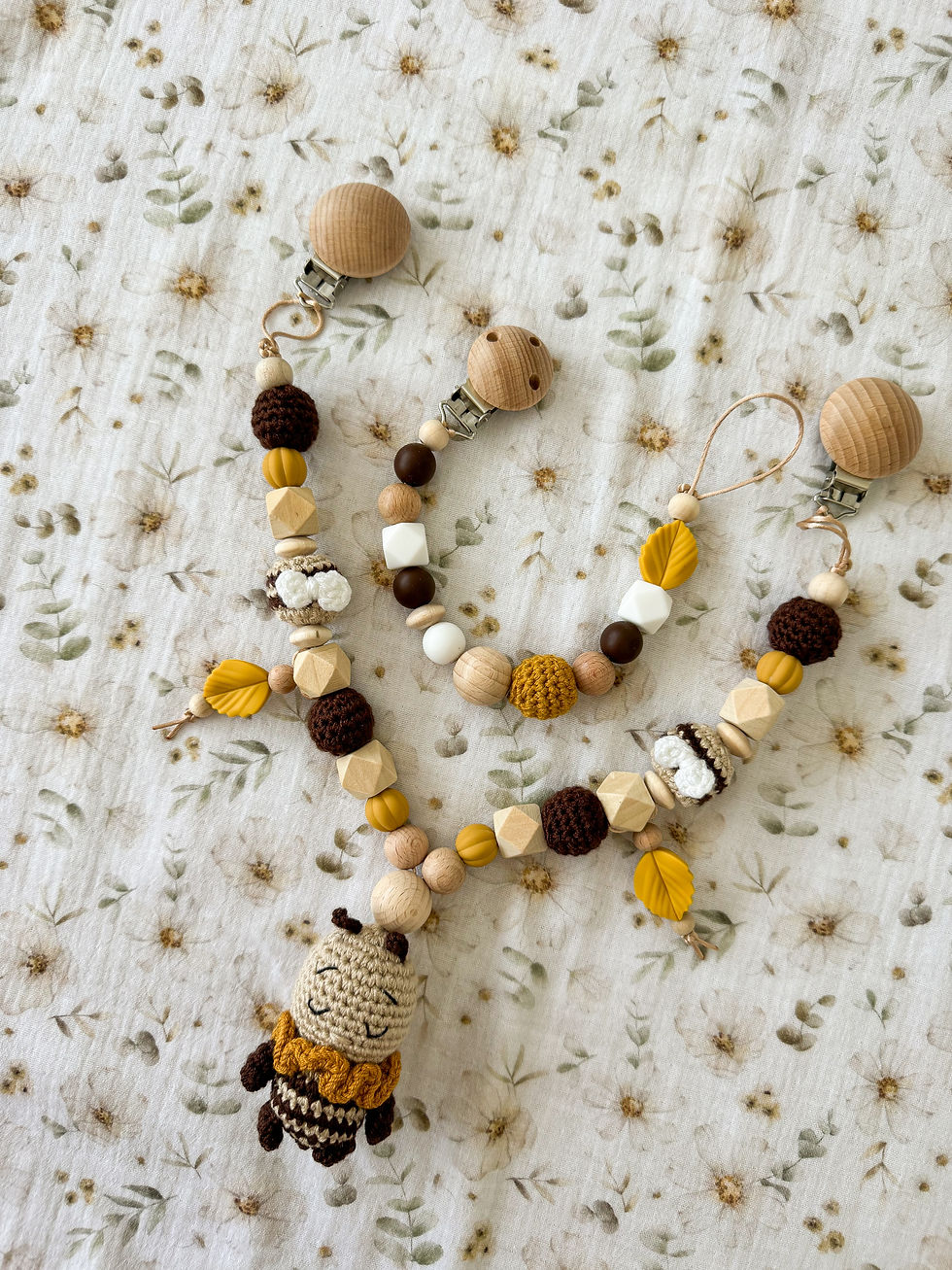 Miniaturbild: Versandfertig Makramee Boho Korb M Biene Willi