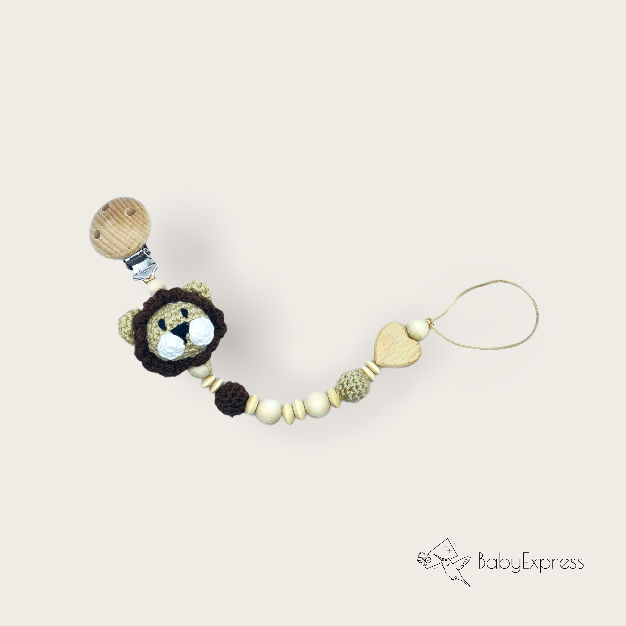 Simba beige personalisierte Nuggikette