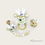 Miniature : Bambi beige 3er Set klein personalisiert Pastellblume Kragen creme