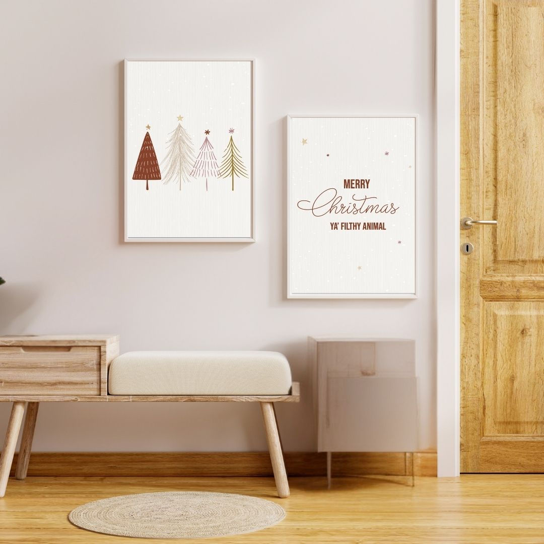 Set Poster Decorativo | Merry Xmas Filthy Animal