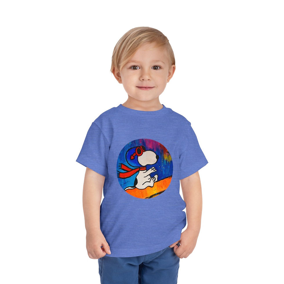 Thumbnail: Snoopy Red Baron Inspired Toddler Short Sleeve Tee