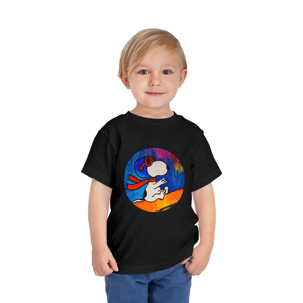 Thumbnail: Snoopy Red Baron Inspired Toddler Short Sleeve Tee