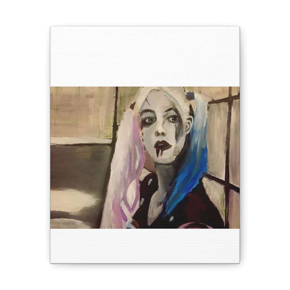 Thumbnail: Harley Quinn Inspired Canvas Gallery Wrap