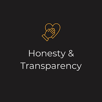 TCI Culinary values graphic highlighting honesty, transparency, and trust in client relationships