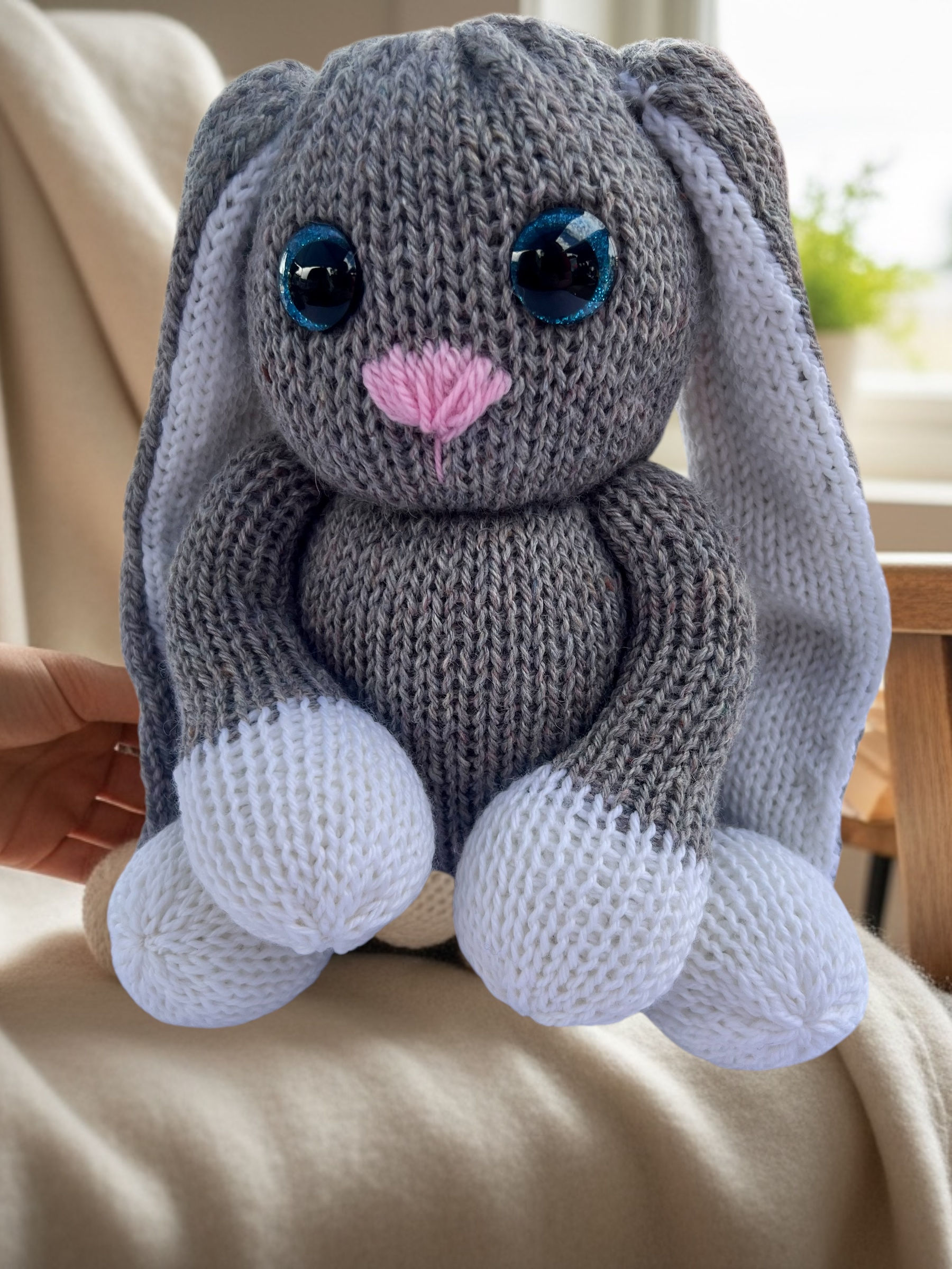 Handmade Knitted Bunny Rabbit Toy