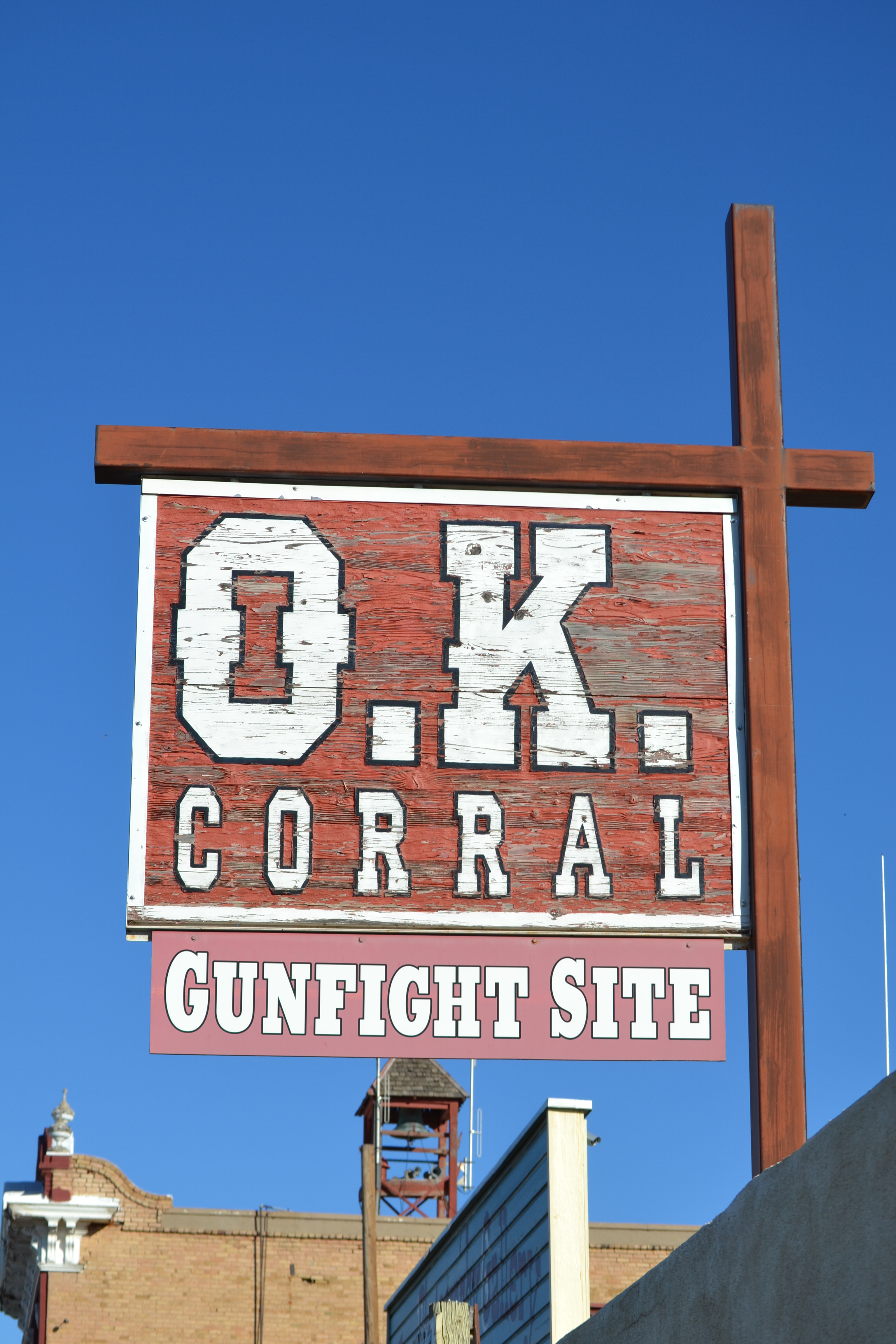 The sign outside the shootout