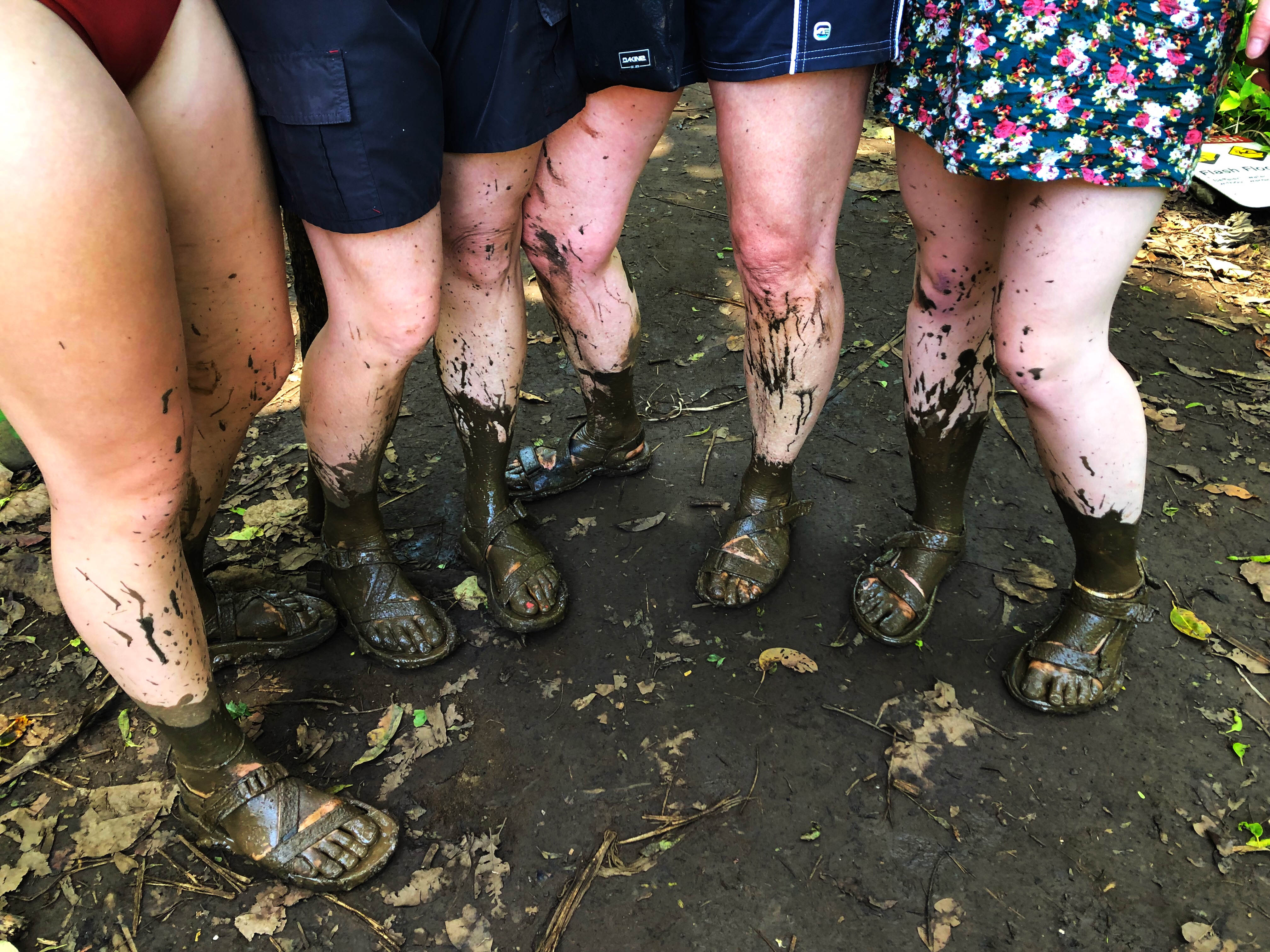 Our legs after wallowing through the trail.