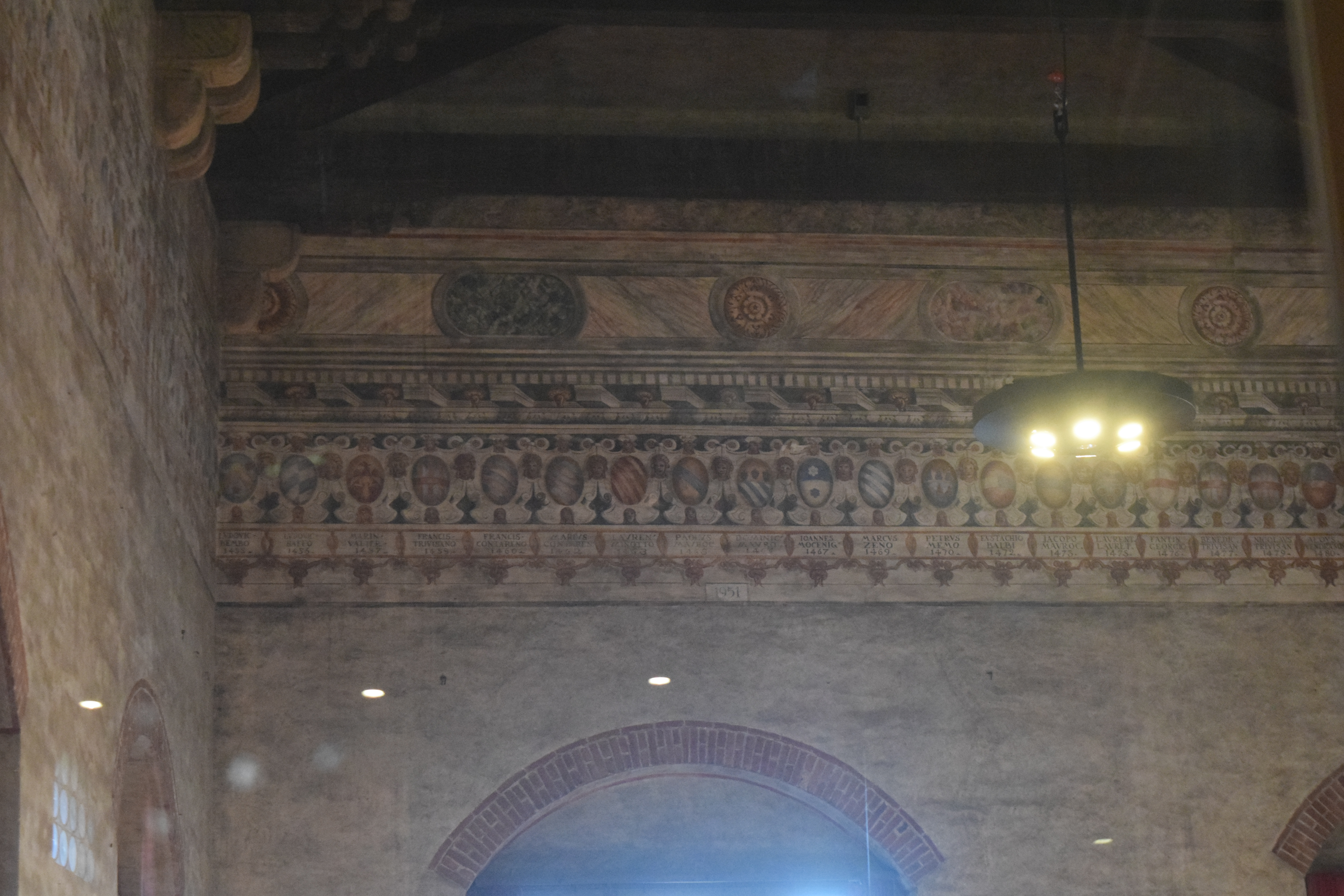 Frescoes inside the palace