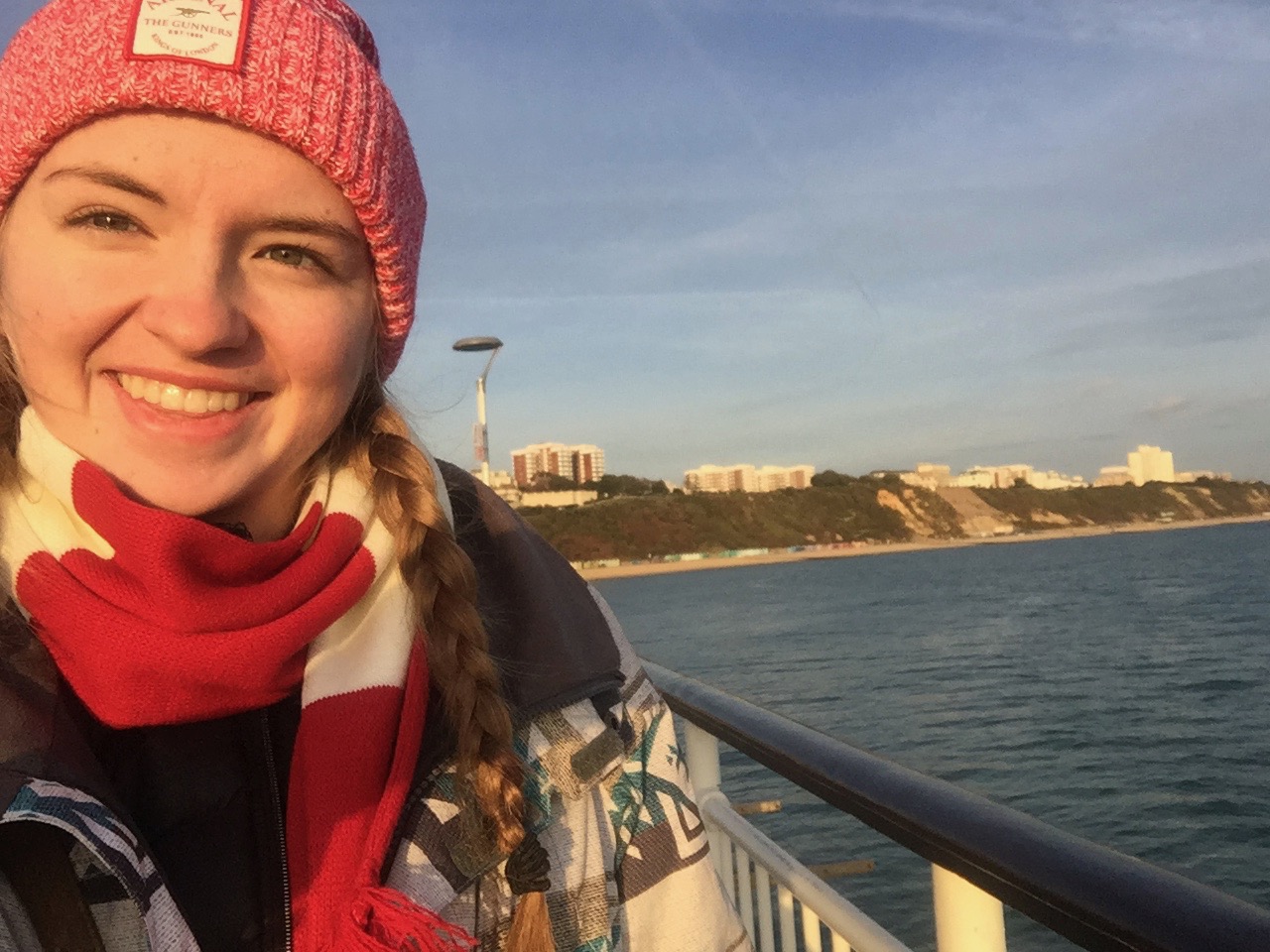 Freezing (but smiling) in Bournemouth