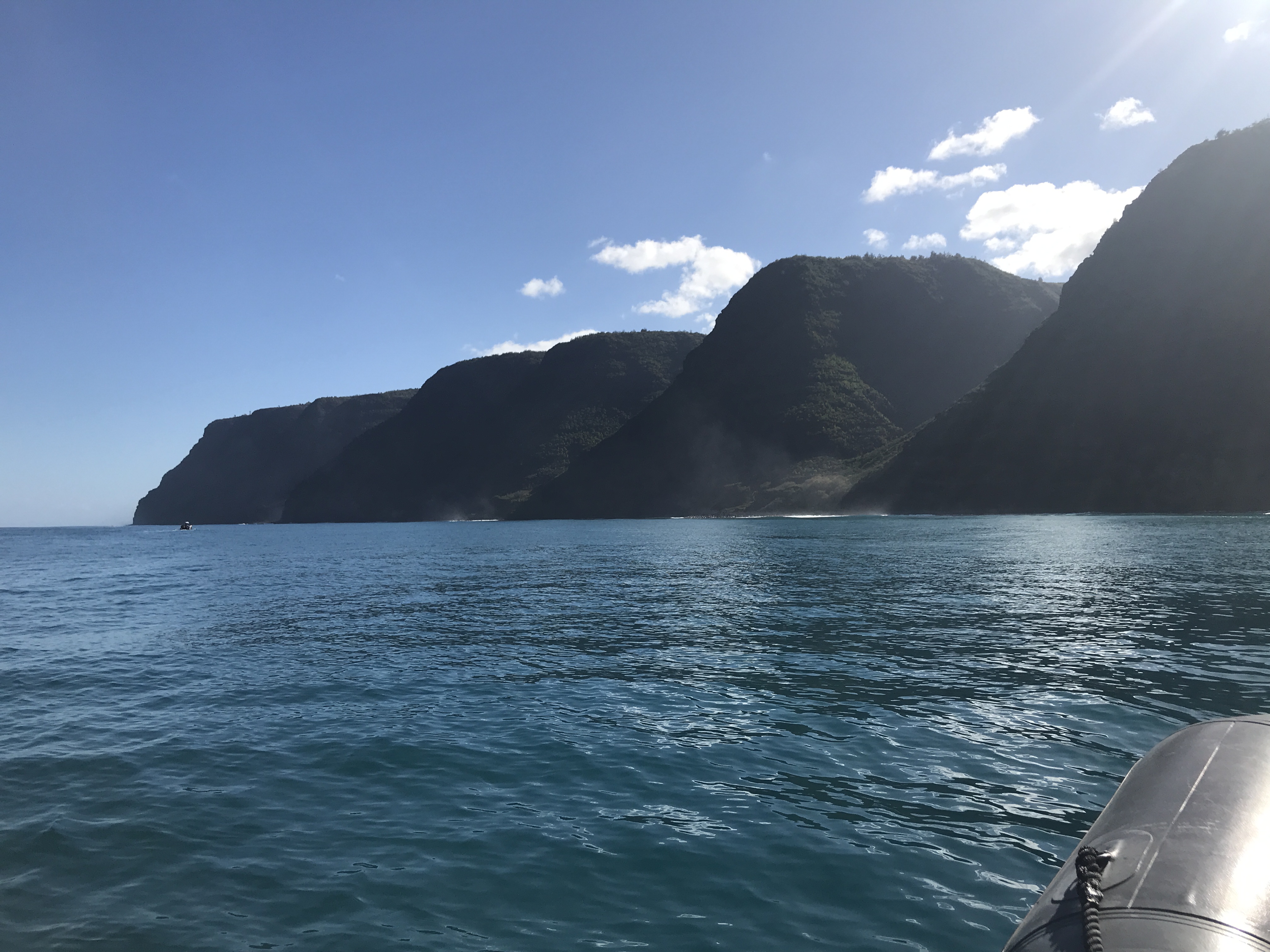 The first glimpse of the coast