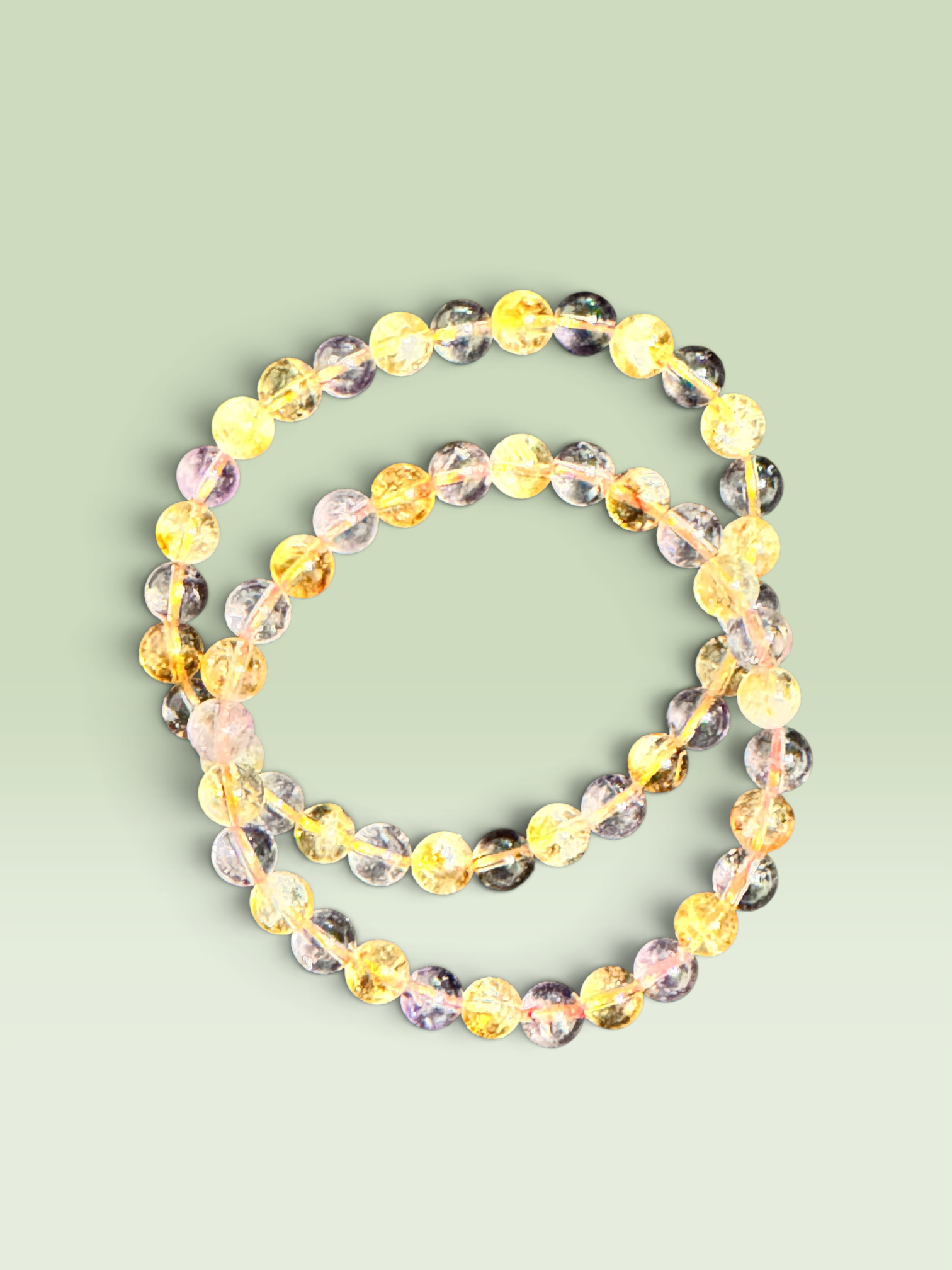 Citrine and Amethyst Bracelet 6.5mm