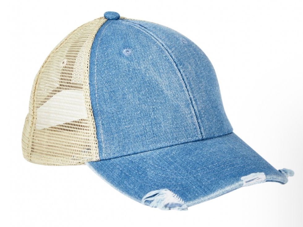 Thumbnail: Distressed Ollie cap with leather patch