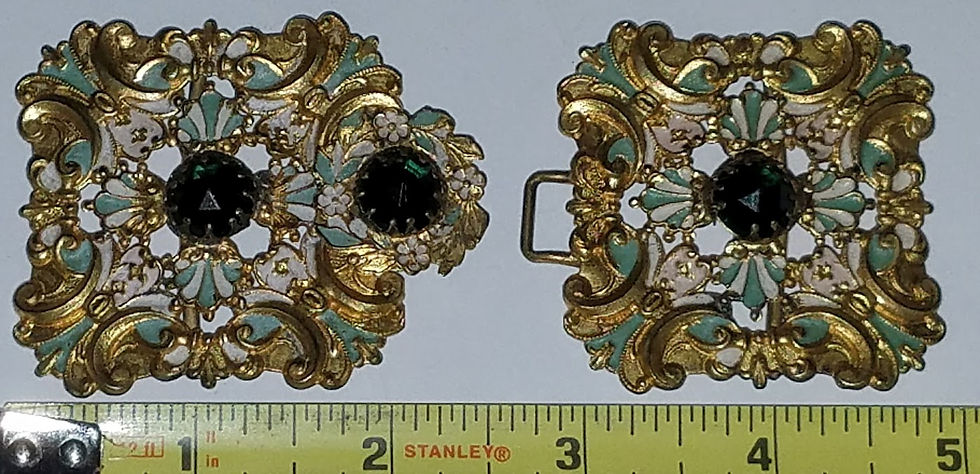 Thumbnail: Vintage art deco handmade Belt Buckle