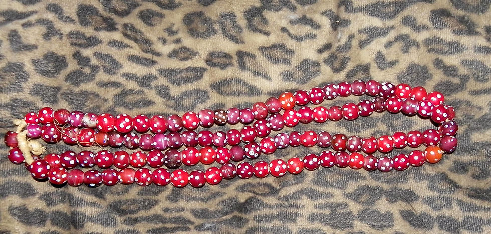 Thumbnail: AFRICAN RED SKUNK TRADE BEADS  RARE