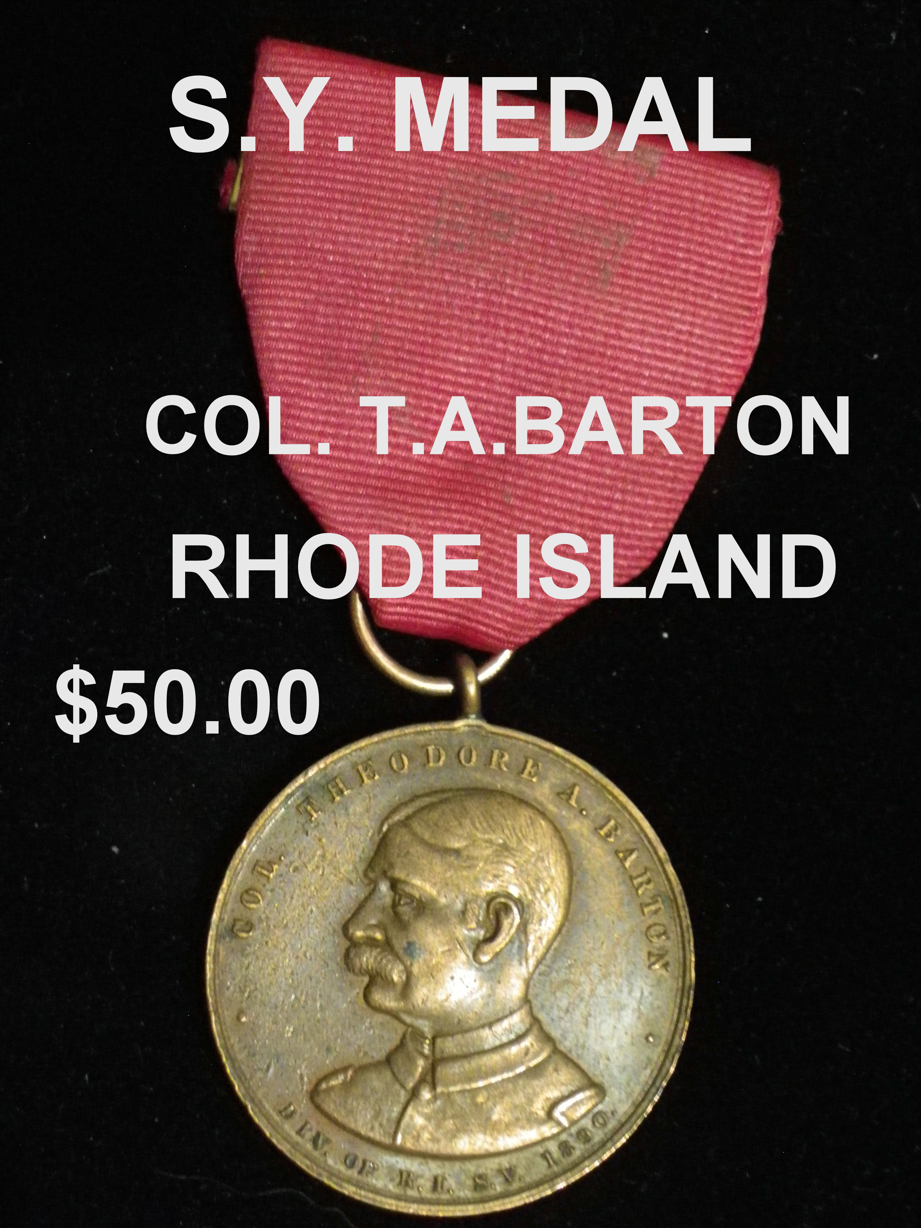 S.Y. Medal Col. Theodore A. Barton