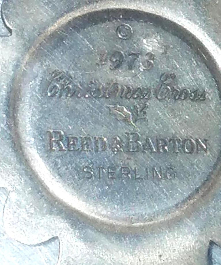 Thumbnail: 1973 Sterling Silver Reed & Barton Christmas Cross