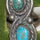 Thumbnail: STERLING N TURQUOISE OLD ANTIQUE