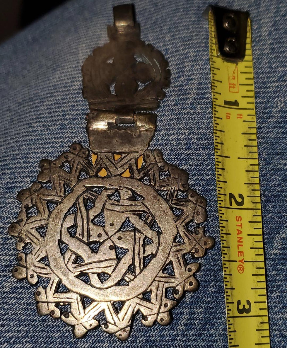 Thumbnail: Silver Coptic Cross over 3 inches