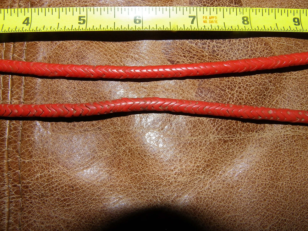 Old Red Serpentine African Beads