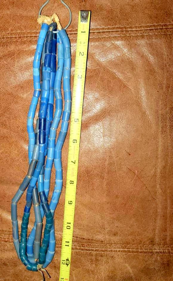 Thumbnail: Blue African Trade Beads strand # 3