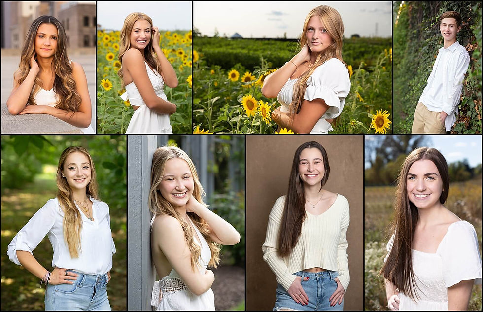 high school senior photos styled with white shirts in columbus ohio