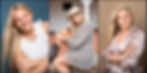 three photos of high school senior girl that did intentional senior photos to include professional headshots