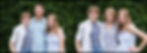 photo of dad with his daughters and a photo of mom with her daughters during a senior photo session in columbus ohio
