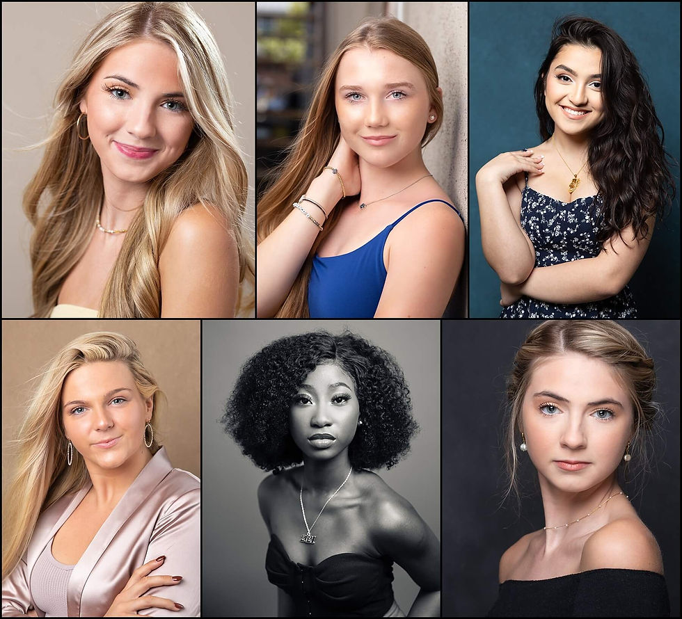 photos of high school senior girls wearing jewelry as accessories for senior photos