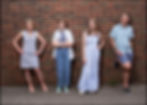 family portrait of mom, two daughters, and dad in westerville ohio