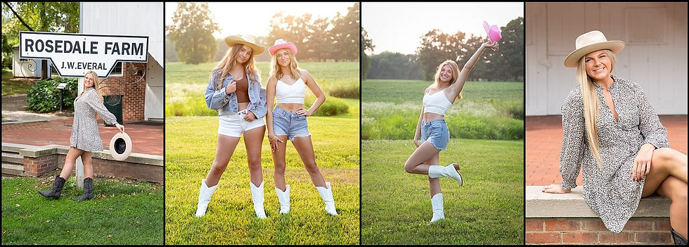 photos of girls wearing hats as accessories for senior photos