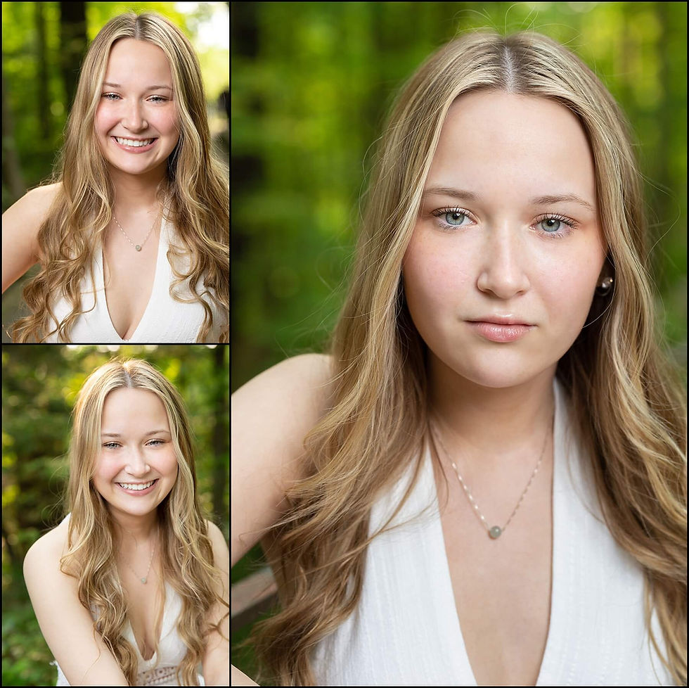 quick senior photos of westerville north senior girl at Innis Woods Metro Park