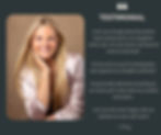 graphic of a testimonial from a high school seniors mom