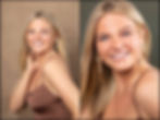 two studio photos of high school senior of westerville north high school