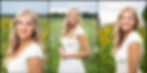 sunflower field senior pictures of blonde girl wearing a white sundress in field of sunflowers