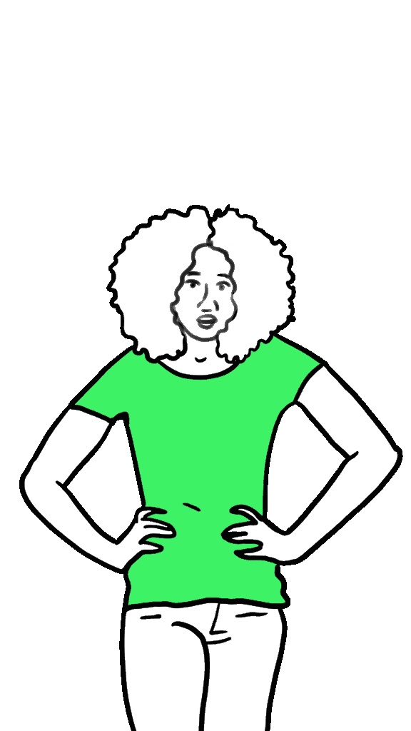 Girl in emerald green shirt.gif