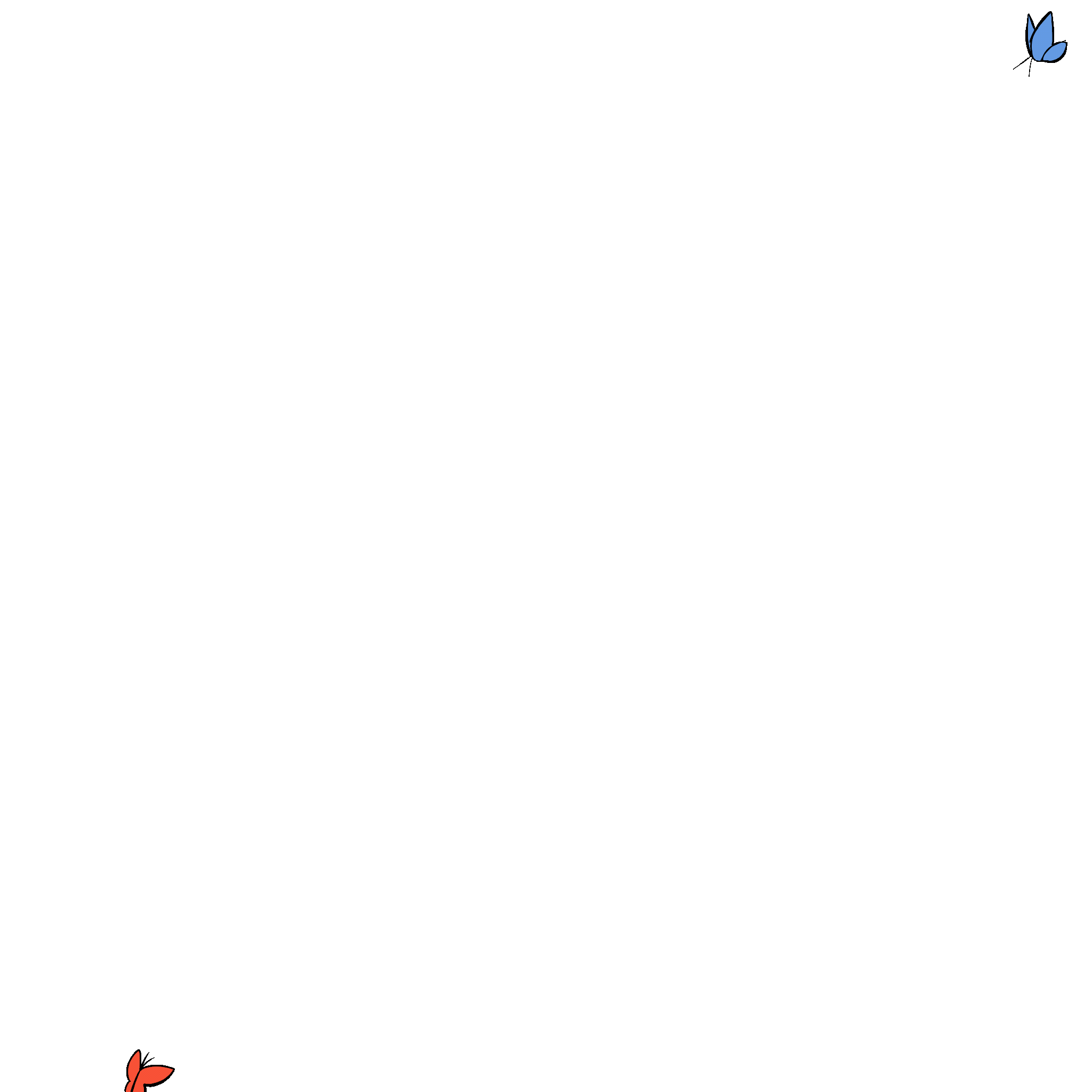 Butterflies (blue,turquoise,orange).gif