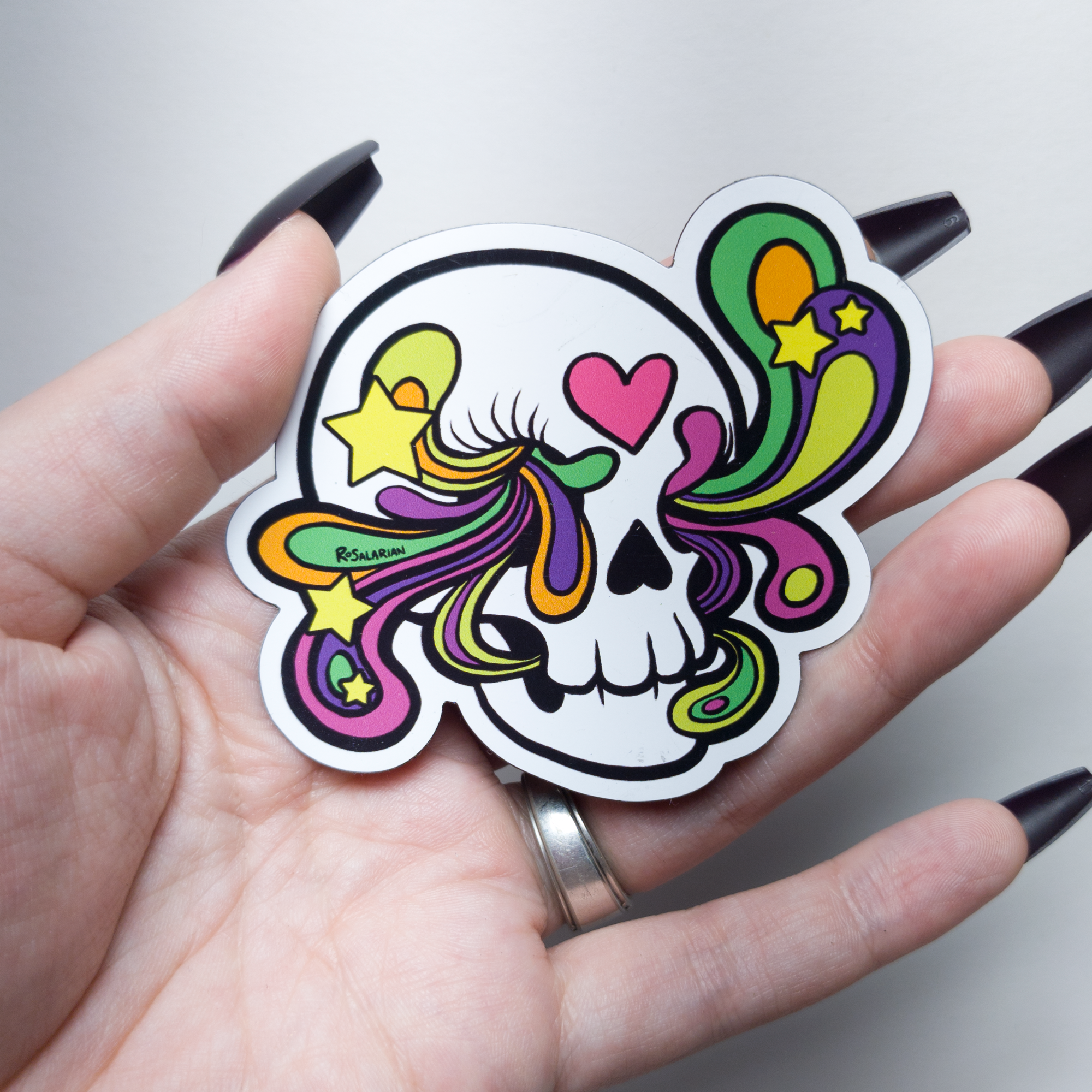 Rainbow Skull Magnet