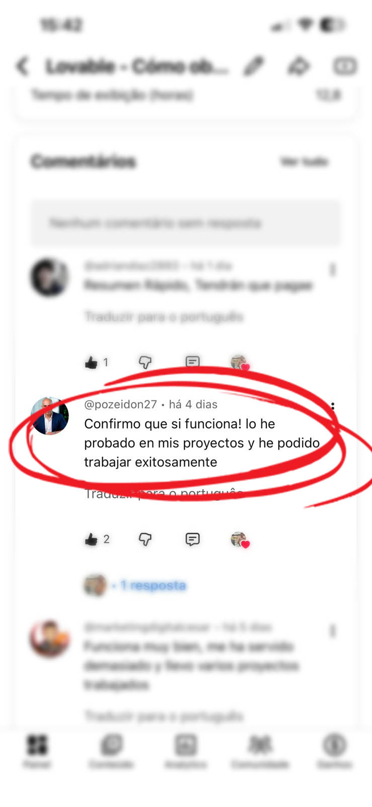 Testimonio de builder
