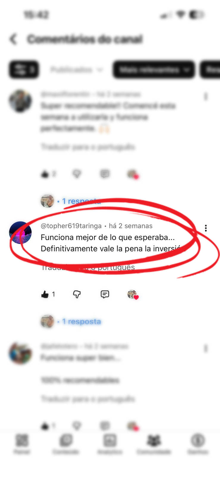 Testimonio de builder