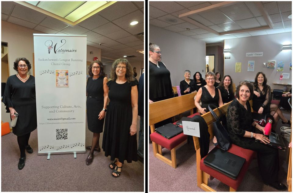 Choir members before the concert.